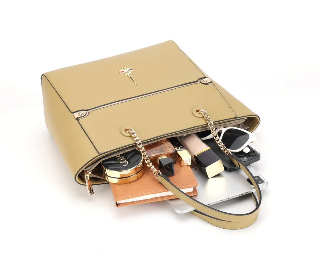 Zora Beige Tote Bag