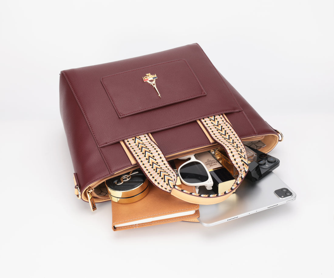 Bravia Structured Tote Bag With Detachable Strap