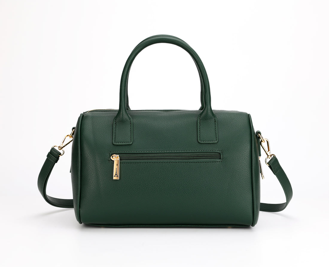 Elena Green Bowler Bag With Detachable Strap