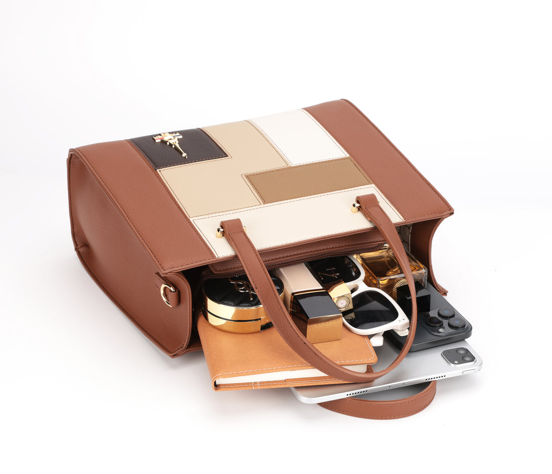 Allure Brown Medium Satchel Bag