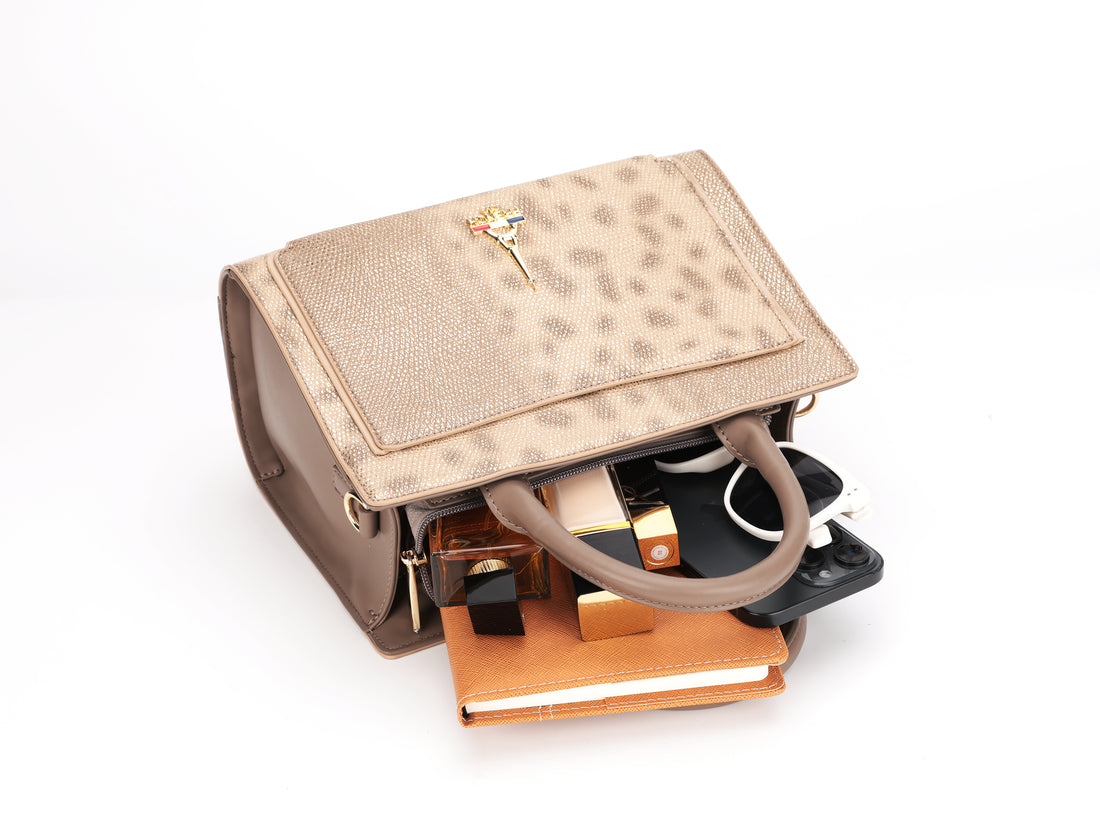 Natia Structured Top Handle Bag Satchel