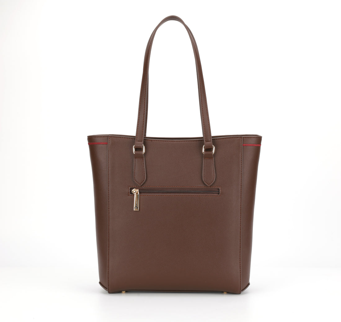 Sophia Brown Structured Tote