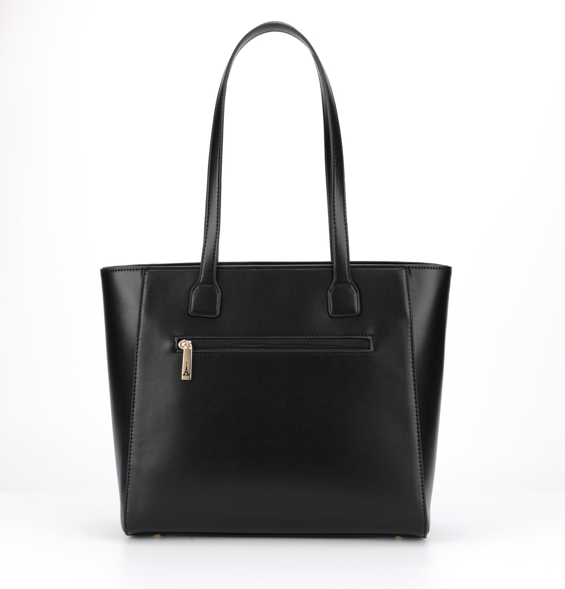Reka Black Structured Tote Bag