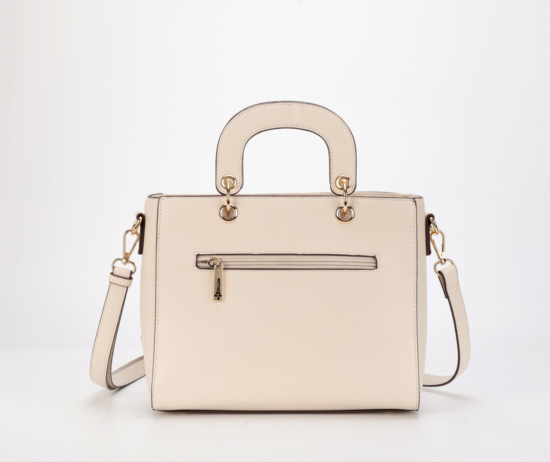Gracia Quilted Top Handle Bag With Detachable Strap