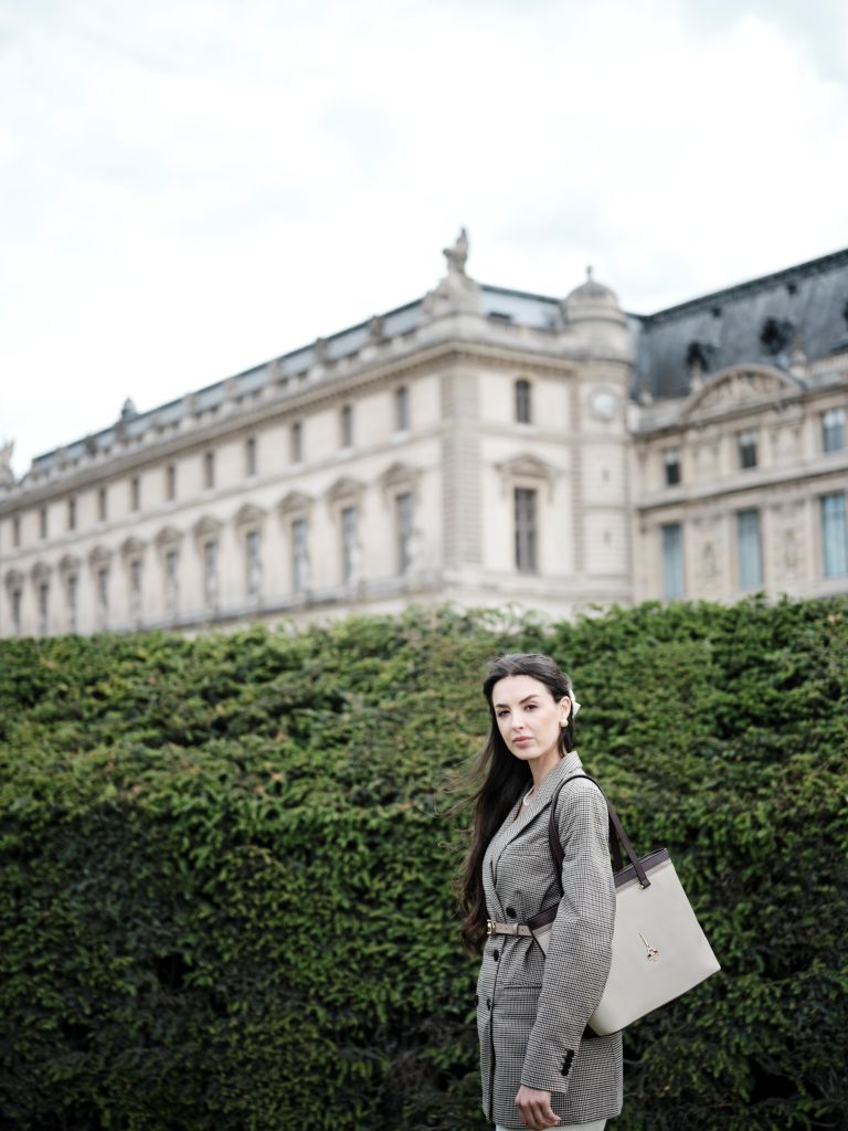 Vienna Beige Structured Tote Bag