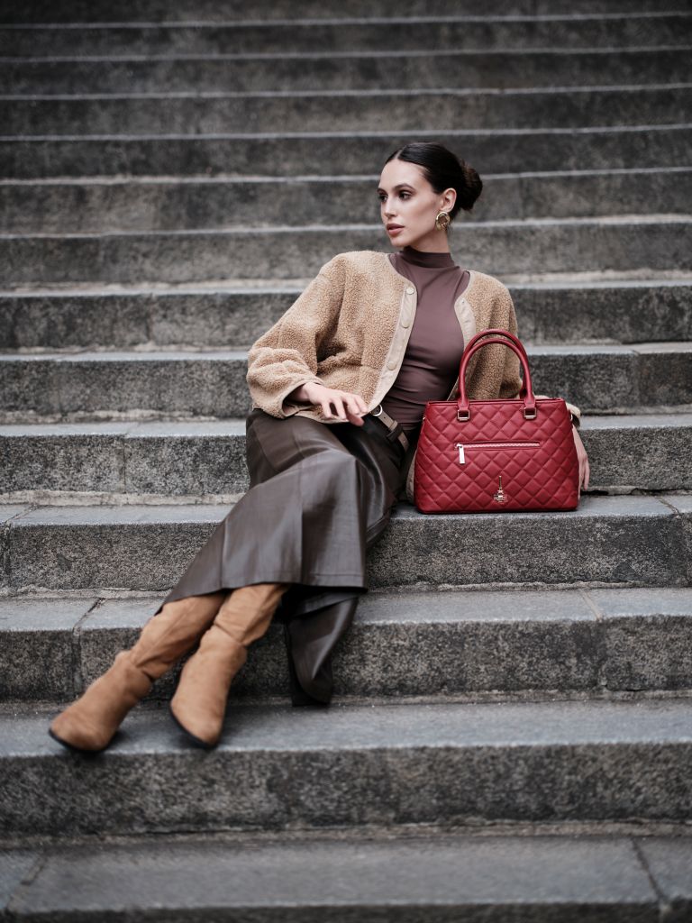 Shen Red Medium Satchel