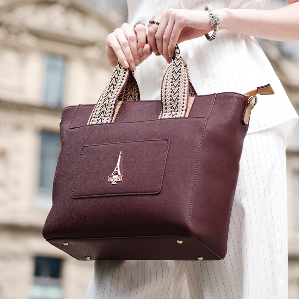 Bravia Structured Tote Bag With Detachable Strap