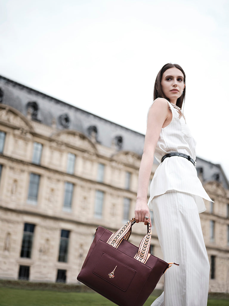 Bravia Structured Tote Bag With Detachable Strap