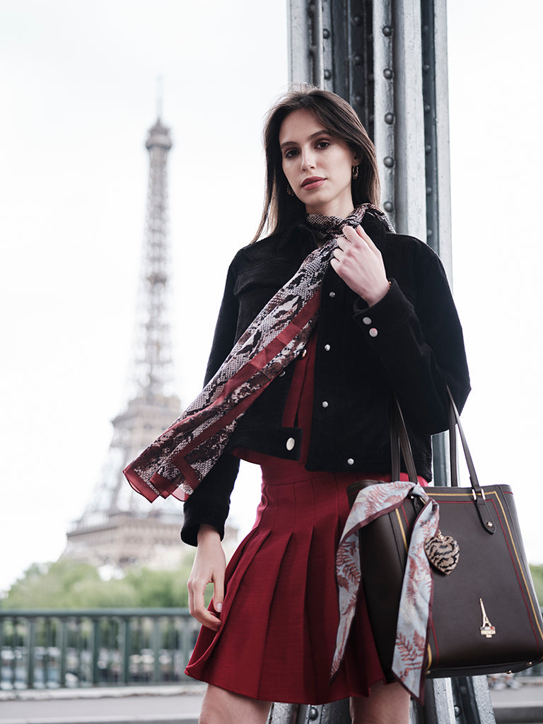 Sophia Brown Structured Tote