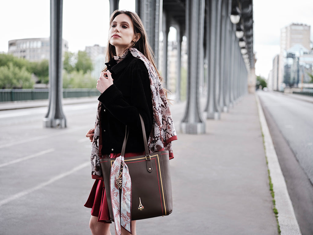 Sophia Brown Structured Tote
