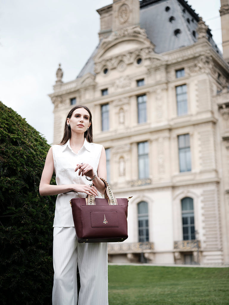 Bravia Structured Tote Bag With Detachable Strap