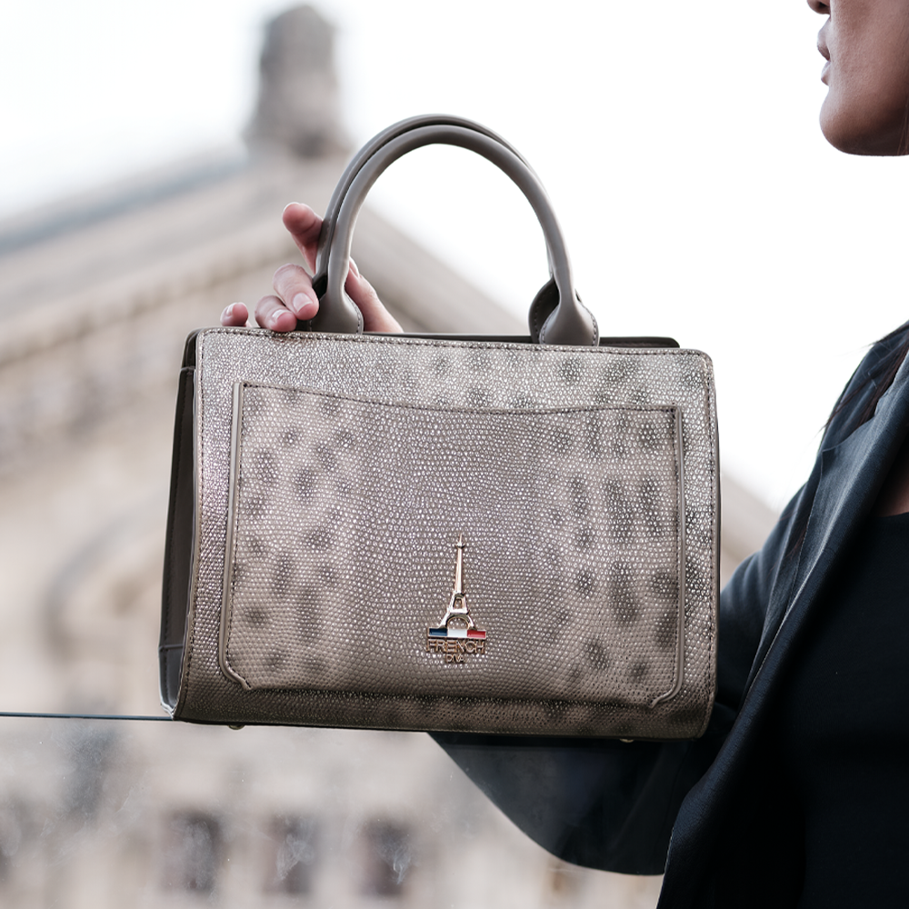 Natia Structured Top Handle Bag Satchel