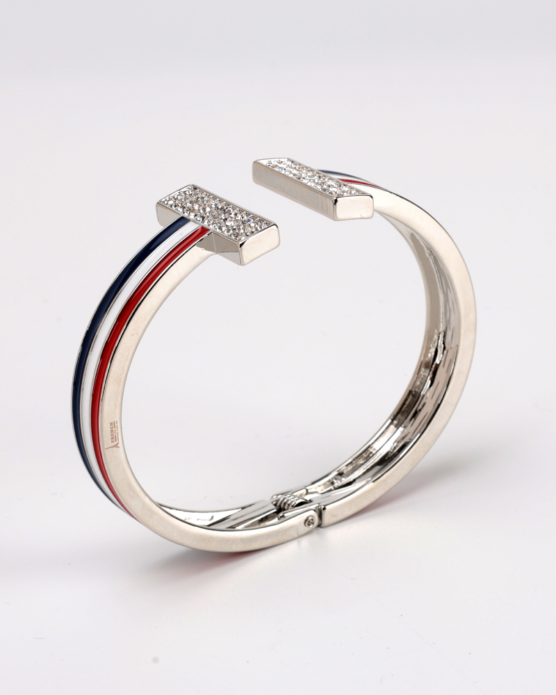 Celestial Twist Silver Bangle