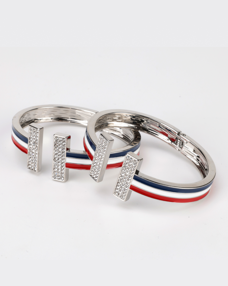 Moonlight Petal Silver Bangle