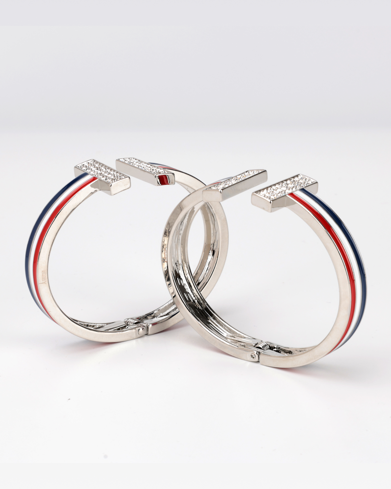 Celestial Twist Silver Bangle